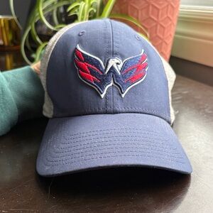 Washington Capitals NHL Navy Blue and Gray Cap Hockey Men’s L/XL